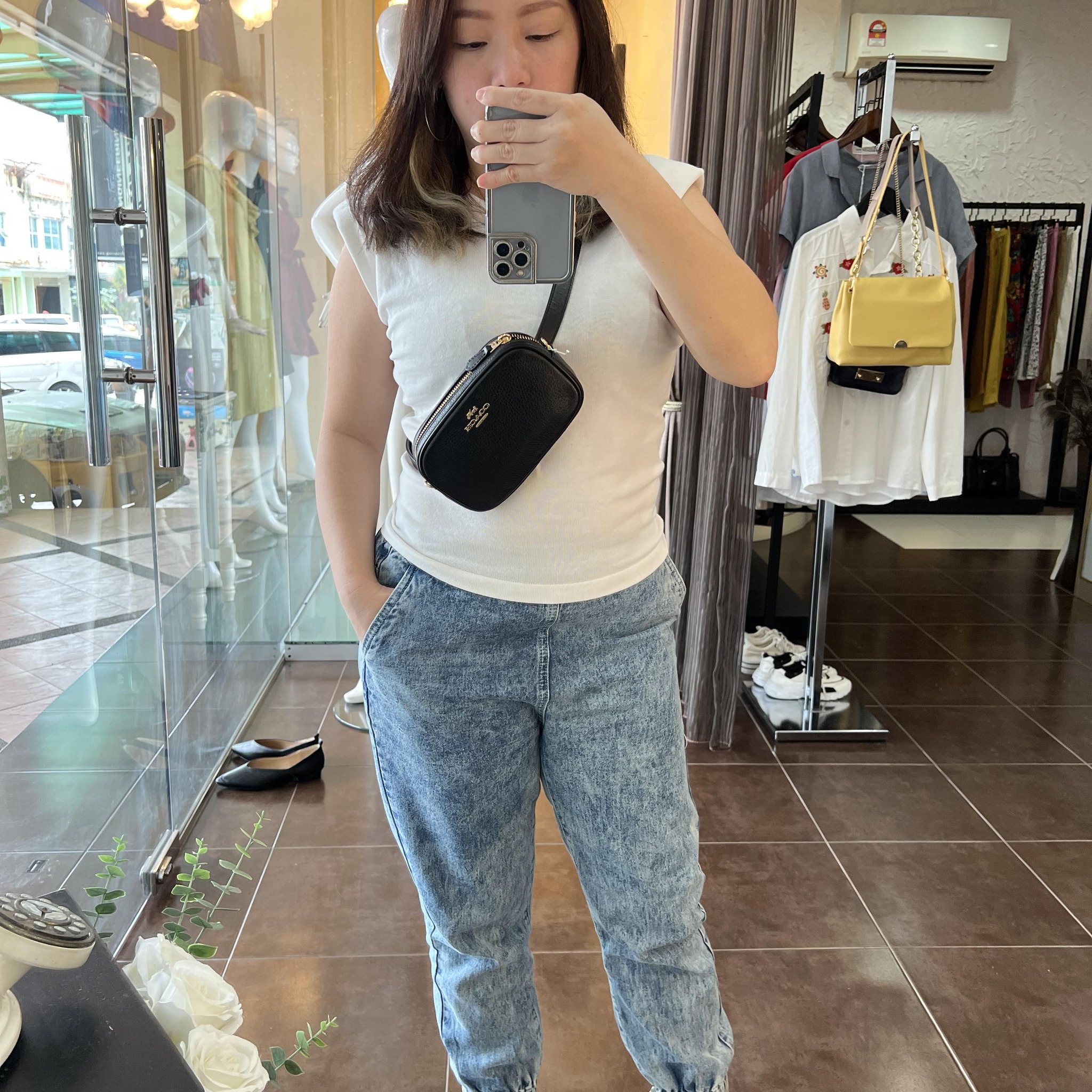 JC Fashon & Luxury - 夏季潮流新款装饰气质修身A字中款 JC024 JC1A09B 👉Size m👈 胸围 88cm 垫围 ...
