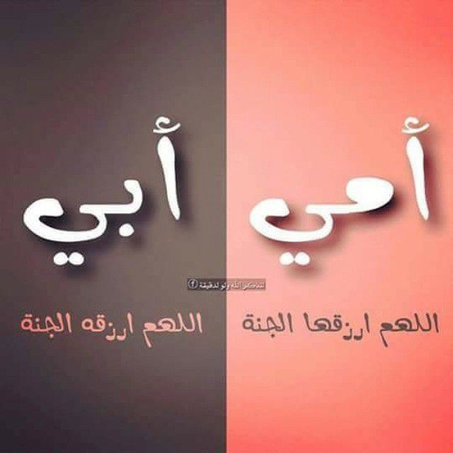 لأجلكم أمى وأبى
