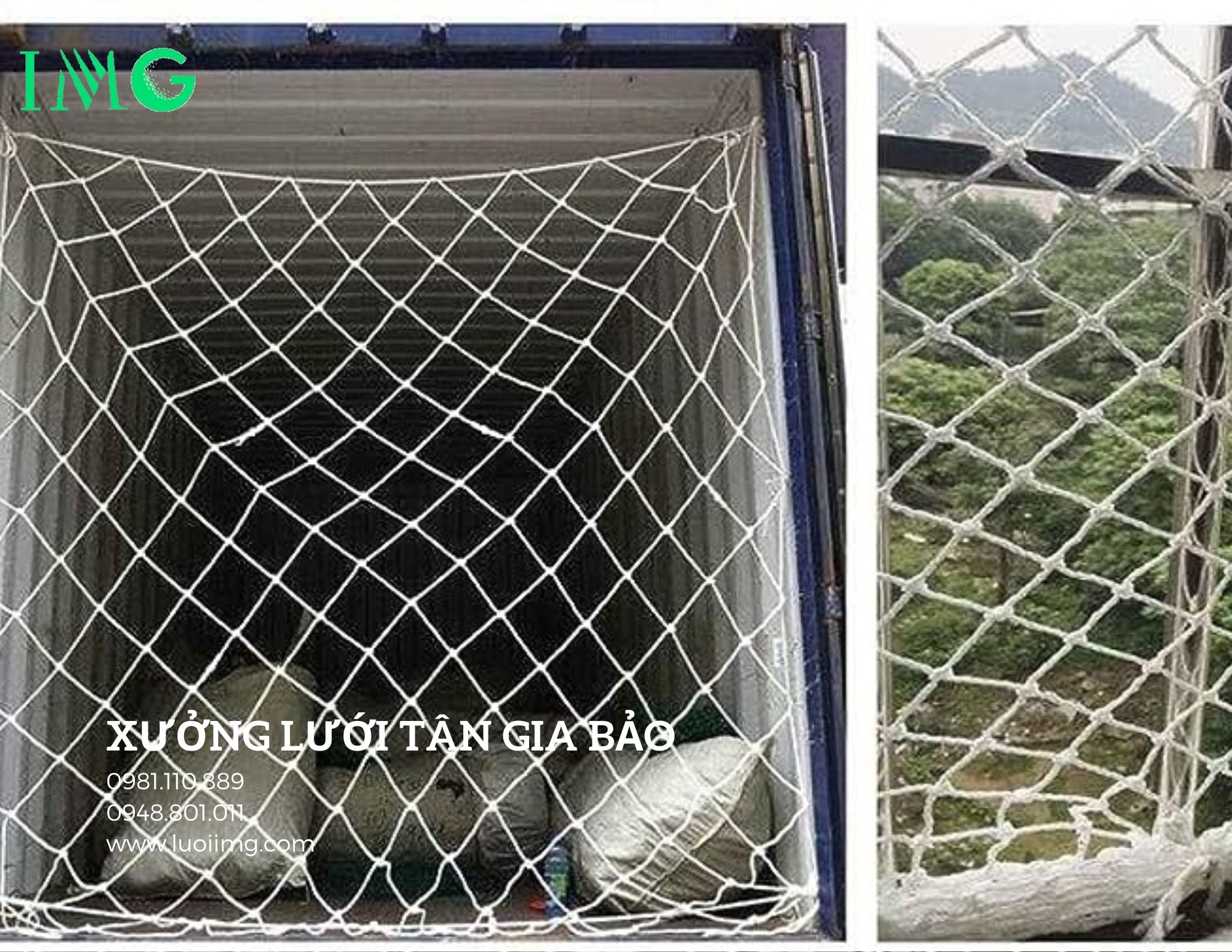 Lưới chắn cửa container và lưới bao hàng chống trộm