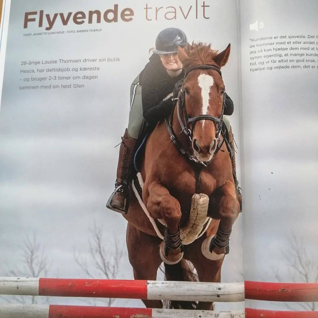 Rytter: - Billede fra i dag efter spring træning med Torben. Her står ...