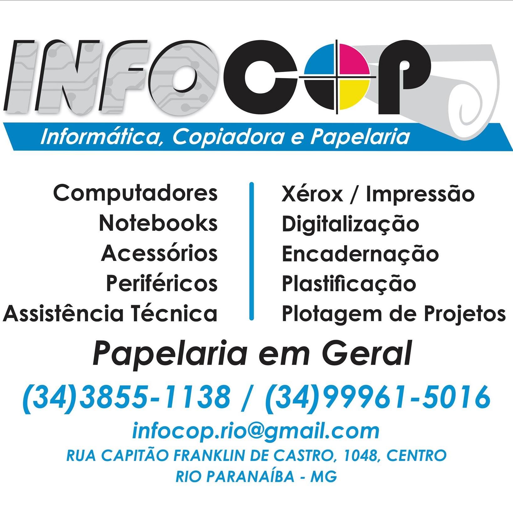 Infocop - Informática, Copiadora e Papelaria | Rio Paranaíba MG
