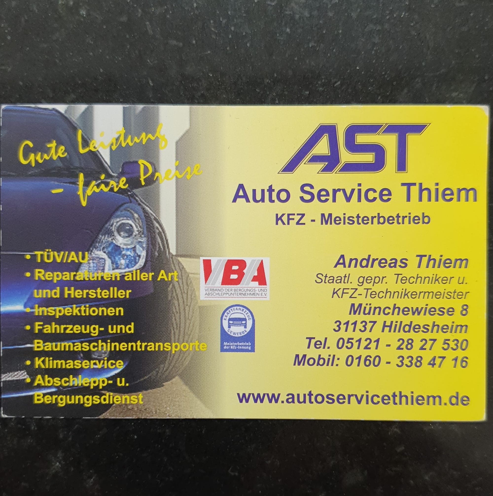 AST Auto Service Thiem /Abschleppdienst | Hildesheim