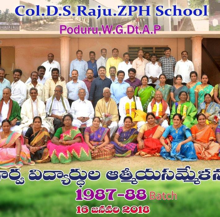 Col Ds Raju Zp High School 1987- 88 ,Batch Poduru