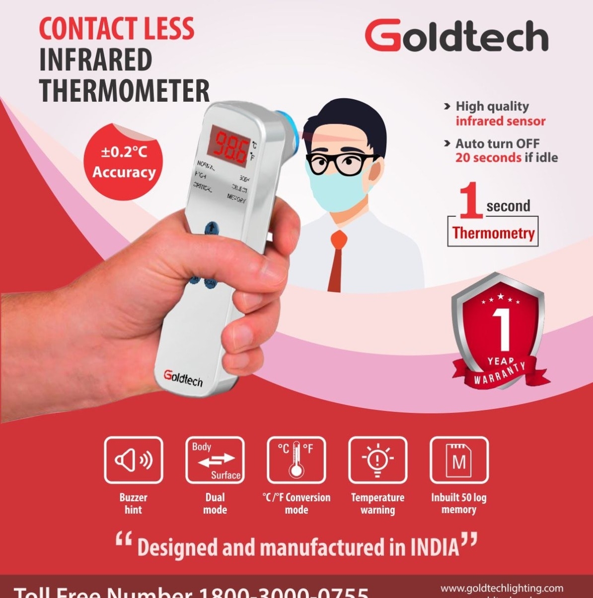 Goldtech Infrared Thermometer - Mumbai