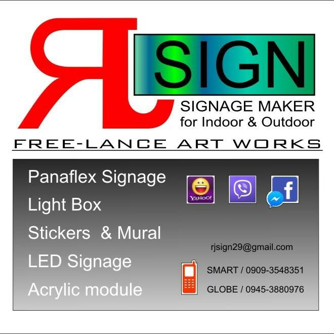 RJ SIGN/signage maker/free-lance artwork | Quezon City