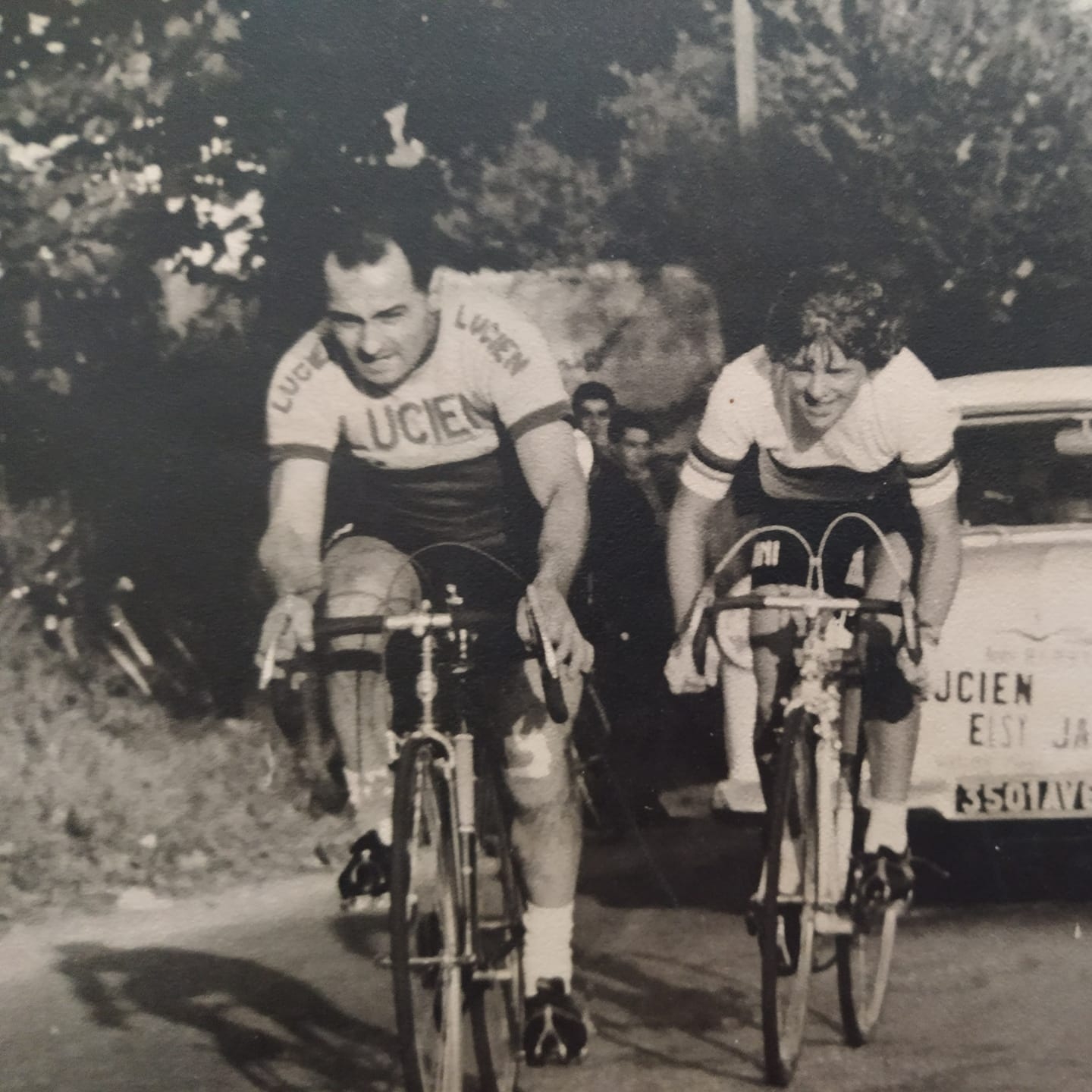 Photo Vintage De Coureur Cycliste Lucien Teisseire - Objet De Collection Sportive