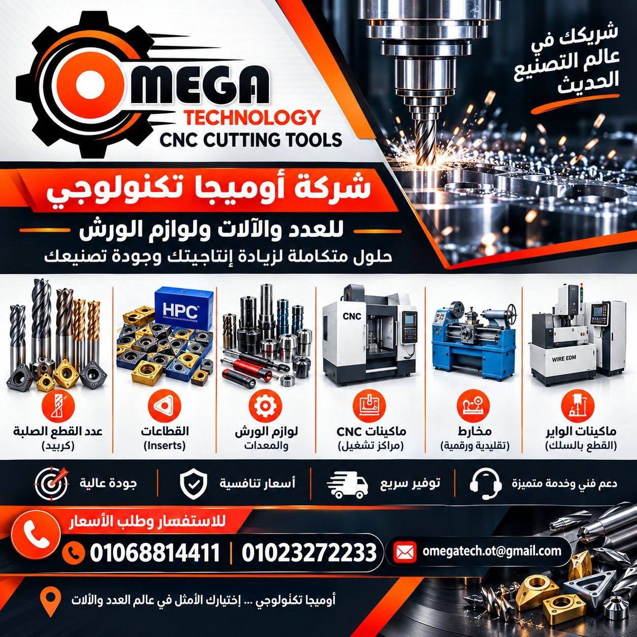 Omega Technology - CNC Cutting Tools | Cairo
