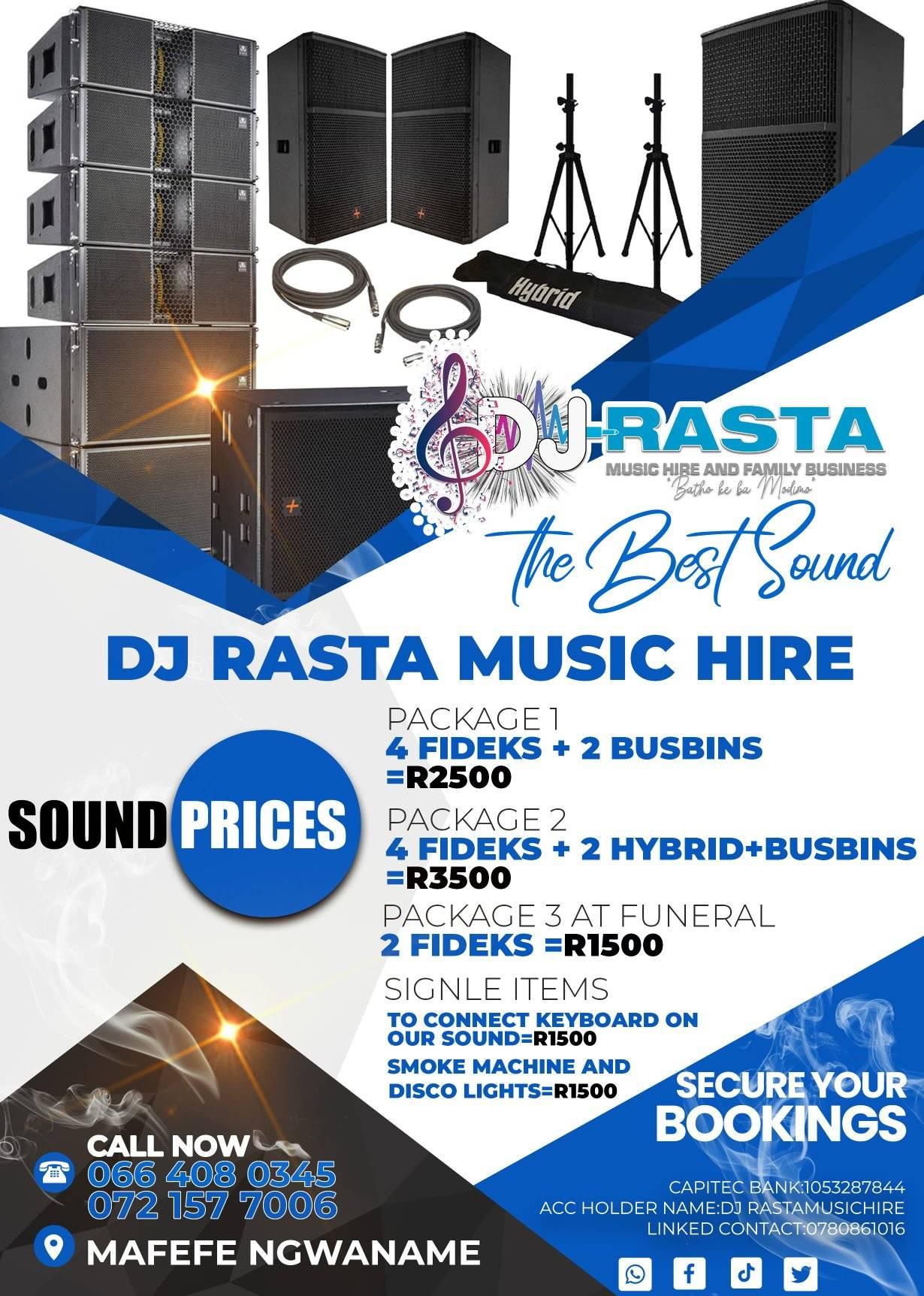 DJ RASTA MUSIC HIRE | Ga-Mafefe