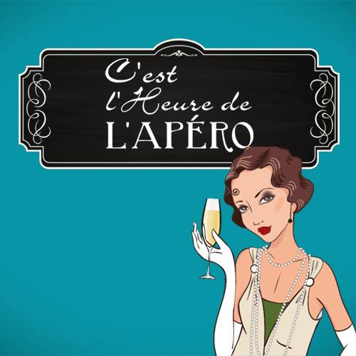 Sifflet En Bois 'C’est L’heure De L’apéro' - Accessoire Humour Convivial Avec Corde