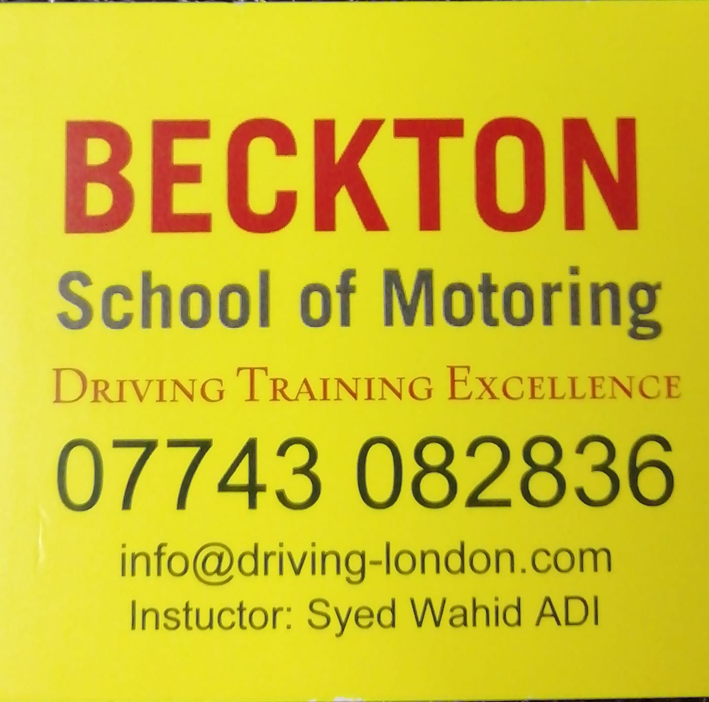 Beckton School of Motoring | London