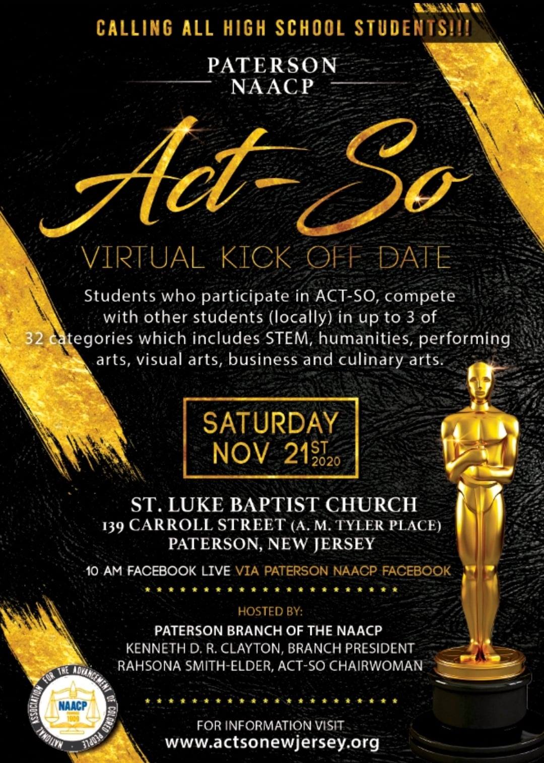 Paterson NAACP Act - So Virtual Kick Off Nov. 21,2020 | Paterson NJ
