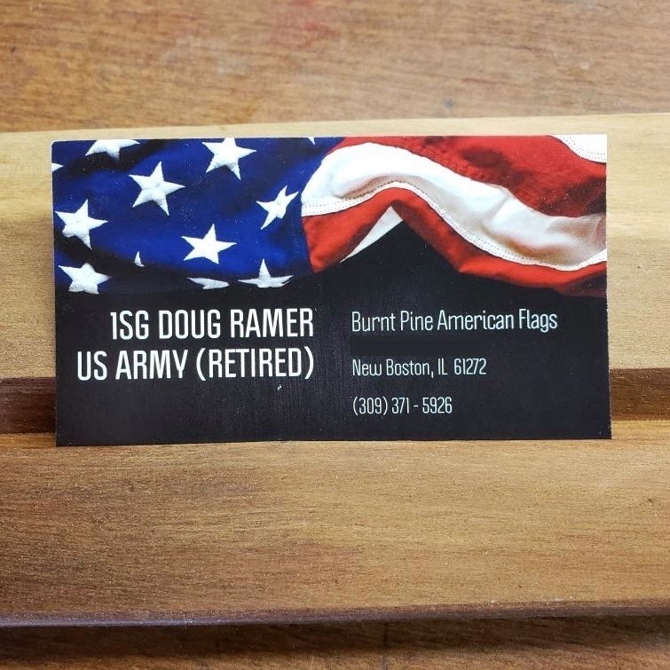 Burnt Pine American Flags by 1SG Doug Ramer - US Army - Retired