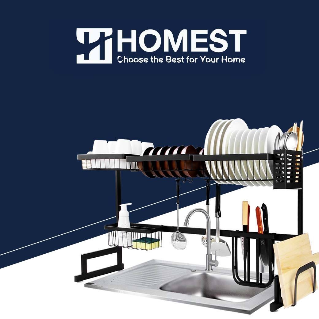 Homest ชั้นวางจานคร่อมซิงค์ ชั้นวางจาน ที่คว่ำจานสแตนเลส ชั้นวางจานใน ...