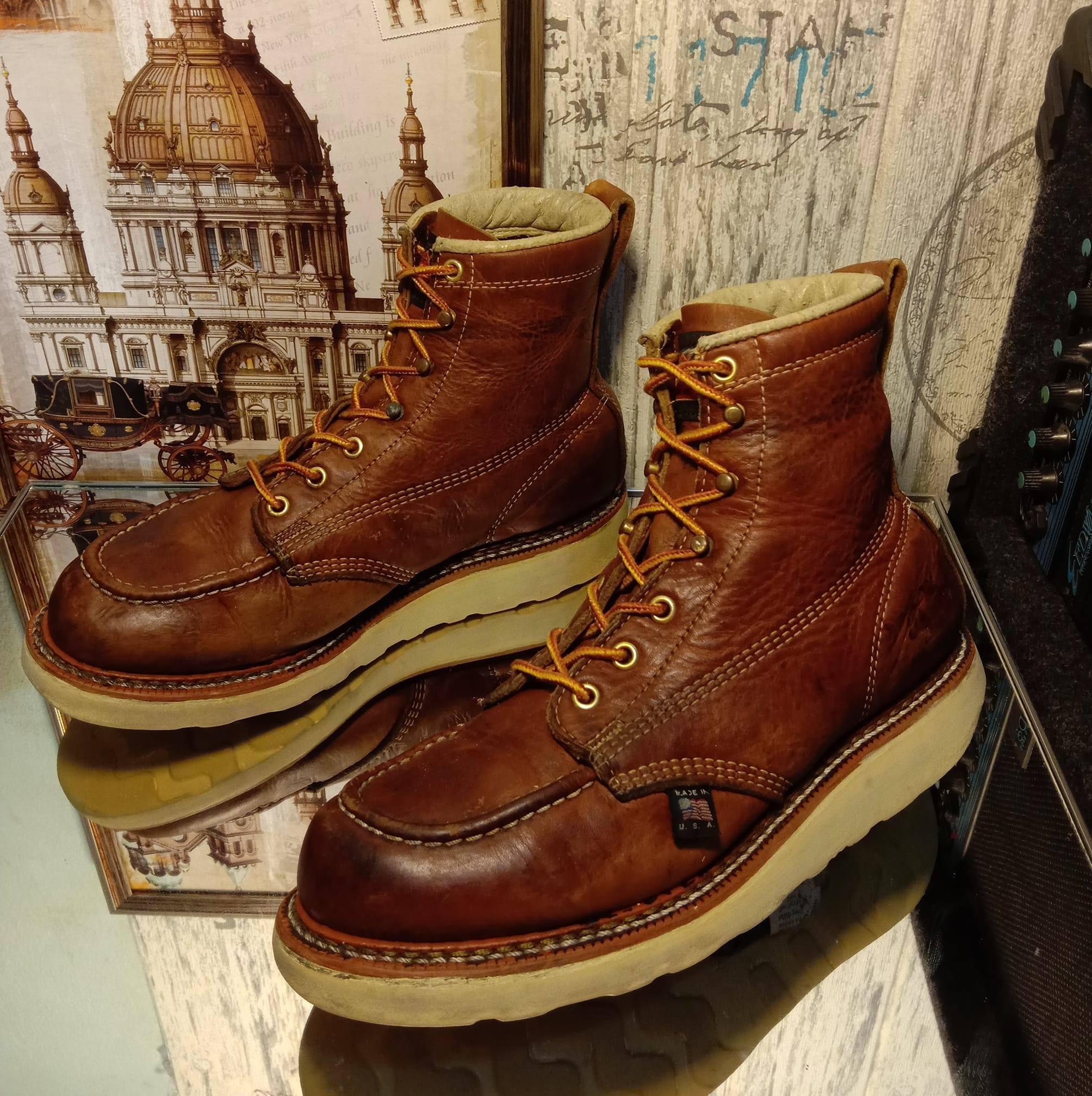 Tucson American Style Engineer Biker Boots Distressed Brown/Crazy Horse ...