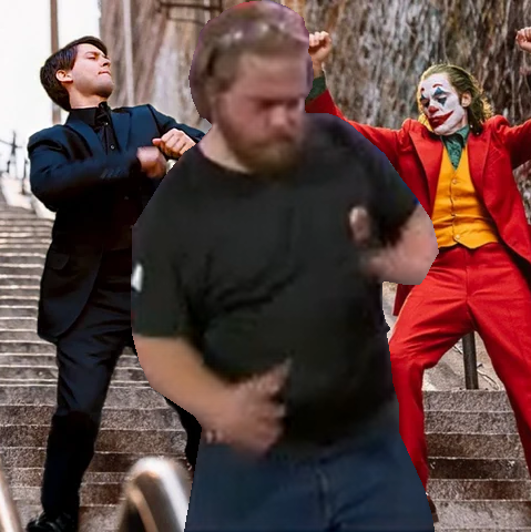 The same video of David Eaton from Rusty dancing to different songs ...