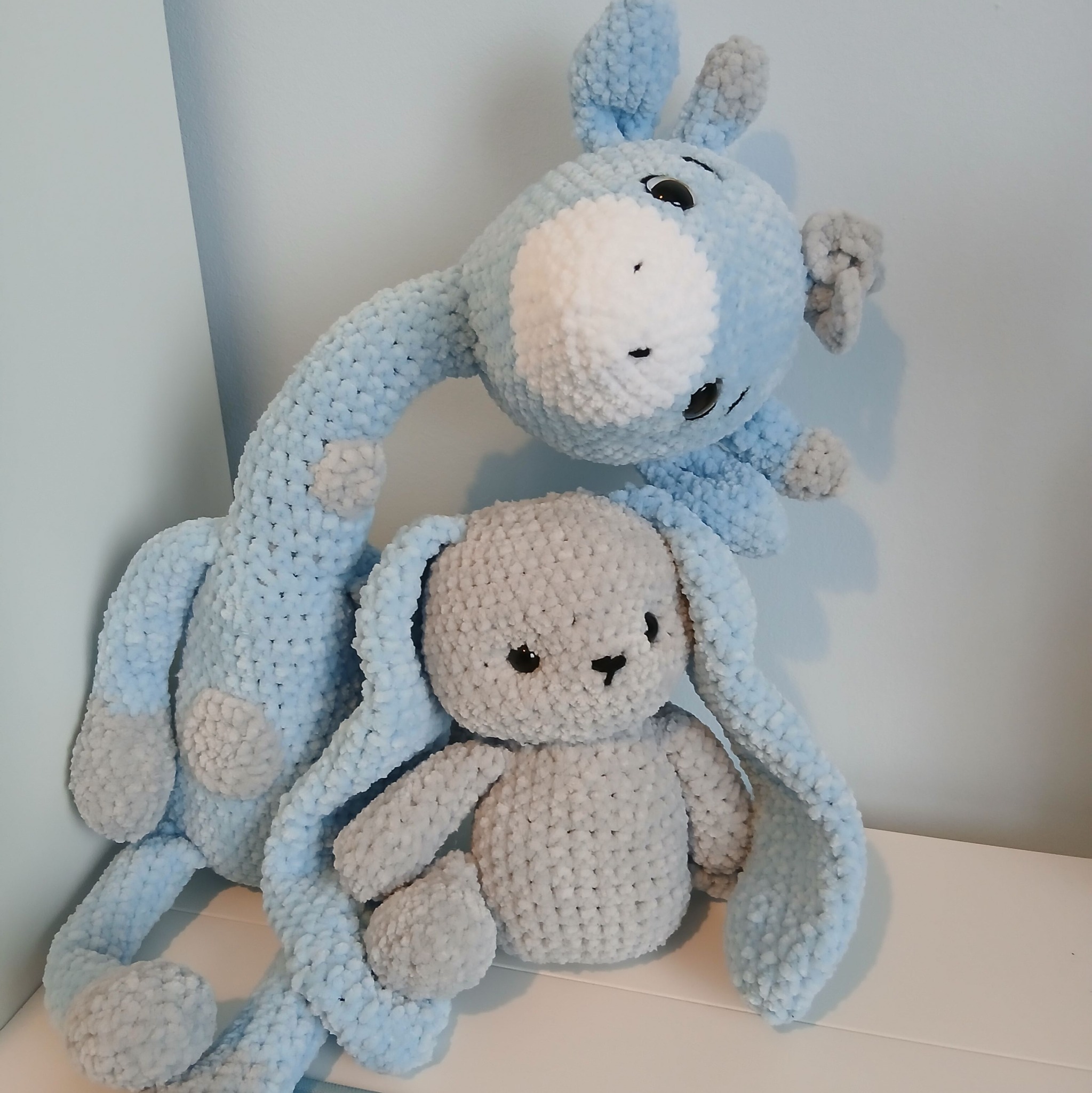 Crochet bunny without filling, perfect cuddly toy for a baby 💚🥰🐰 ...
