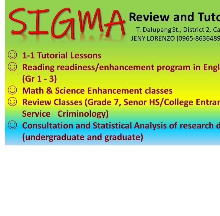 SIGMA Review & Tutorial Center | Cauayan