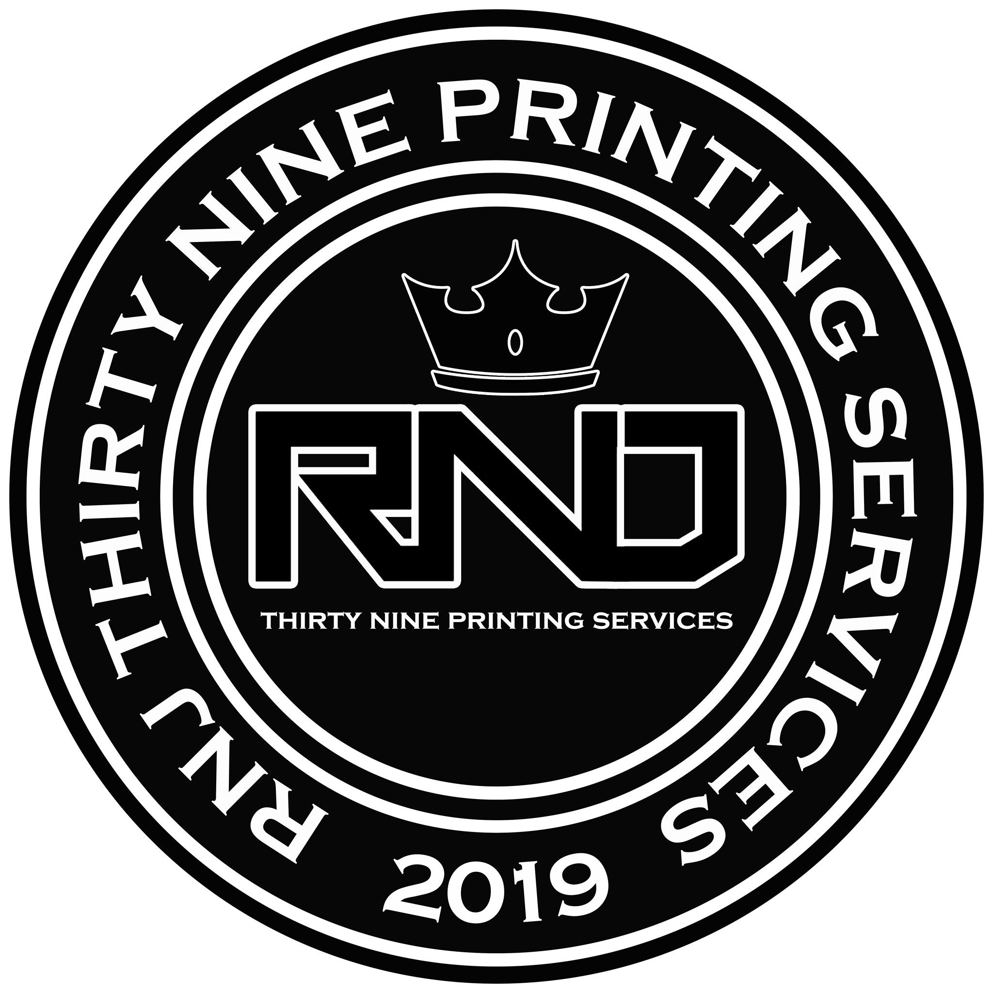 RnJ Thirty Nine Printing