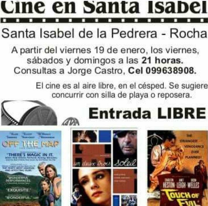 Cine Al Aire Libre En Santa Isabel, Rocha, Uruguay