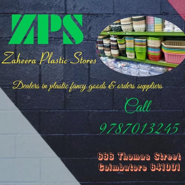 Zaheera Plastic Stores - ZPS | Coimbatore