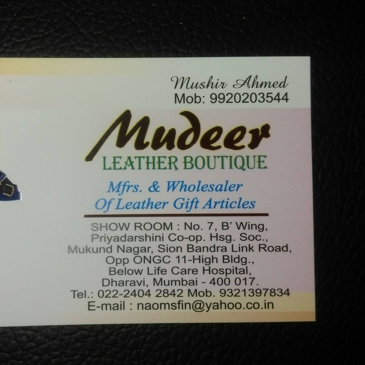 Mudeer Leather Boutique | Mumbai