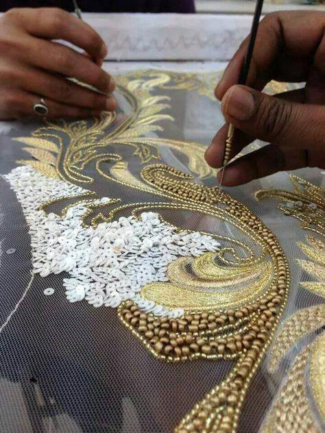 Zari handworks embroidery | Rampur