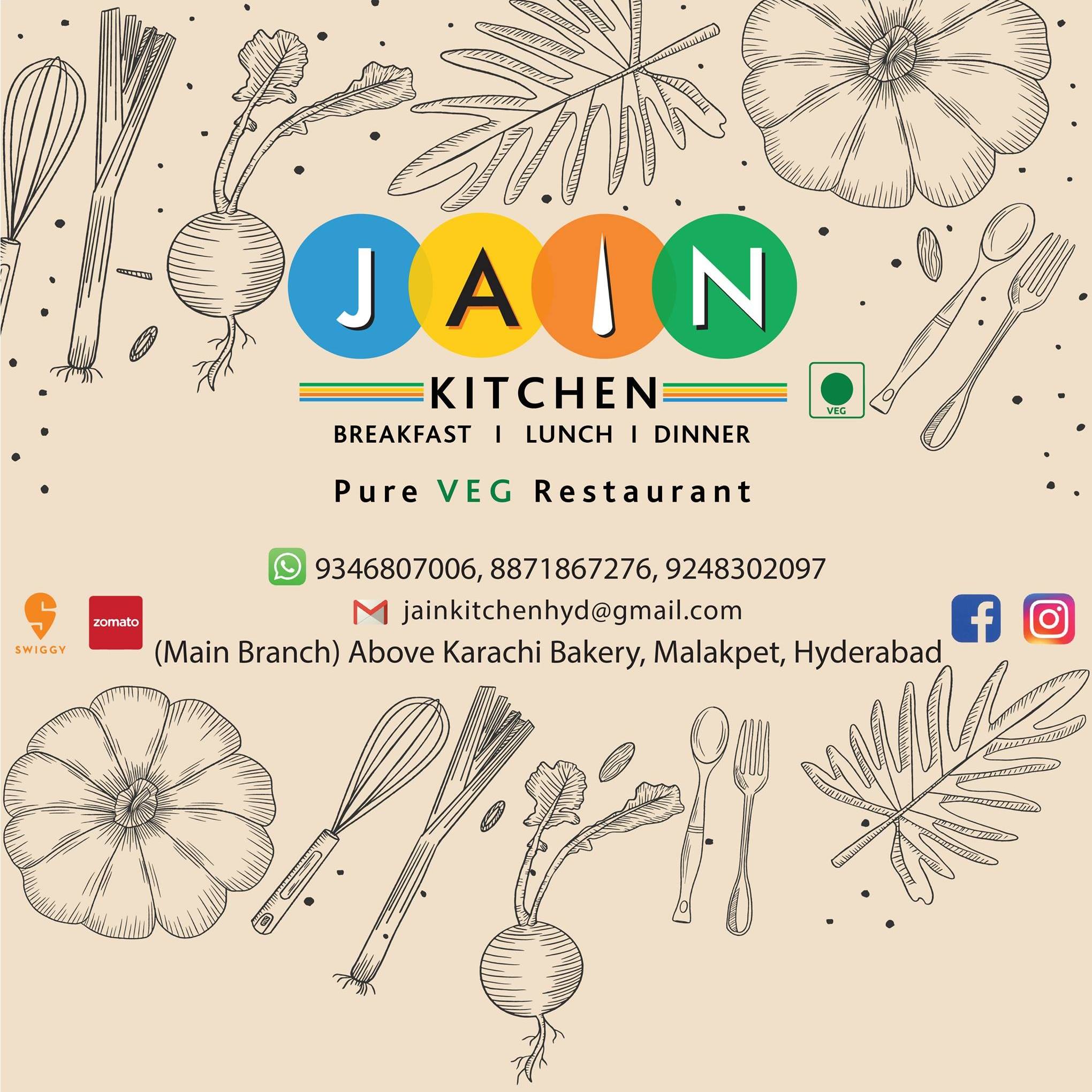 JAIN KITCHEN-Malakpet-Pure Veg Restaurant | Hyderabad
