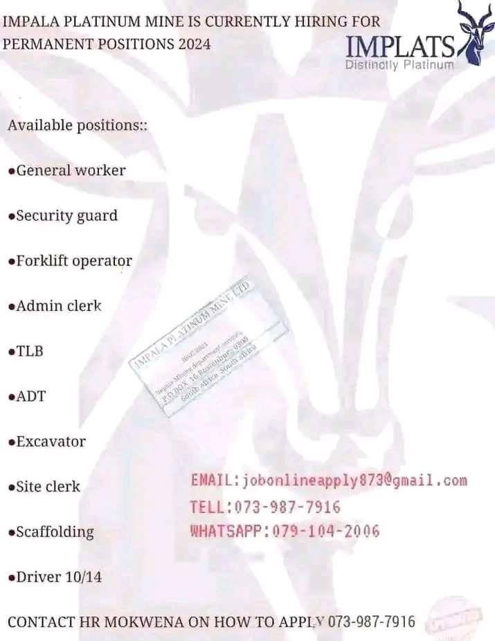Now apply job vacancy opened