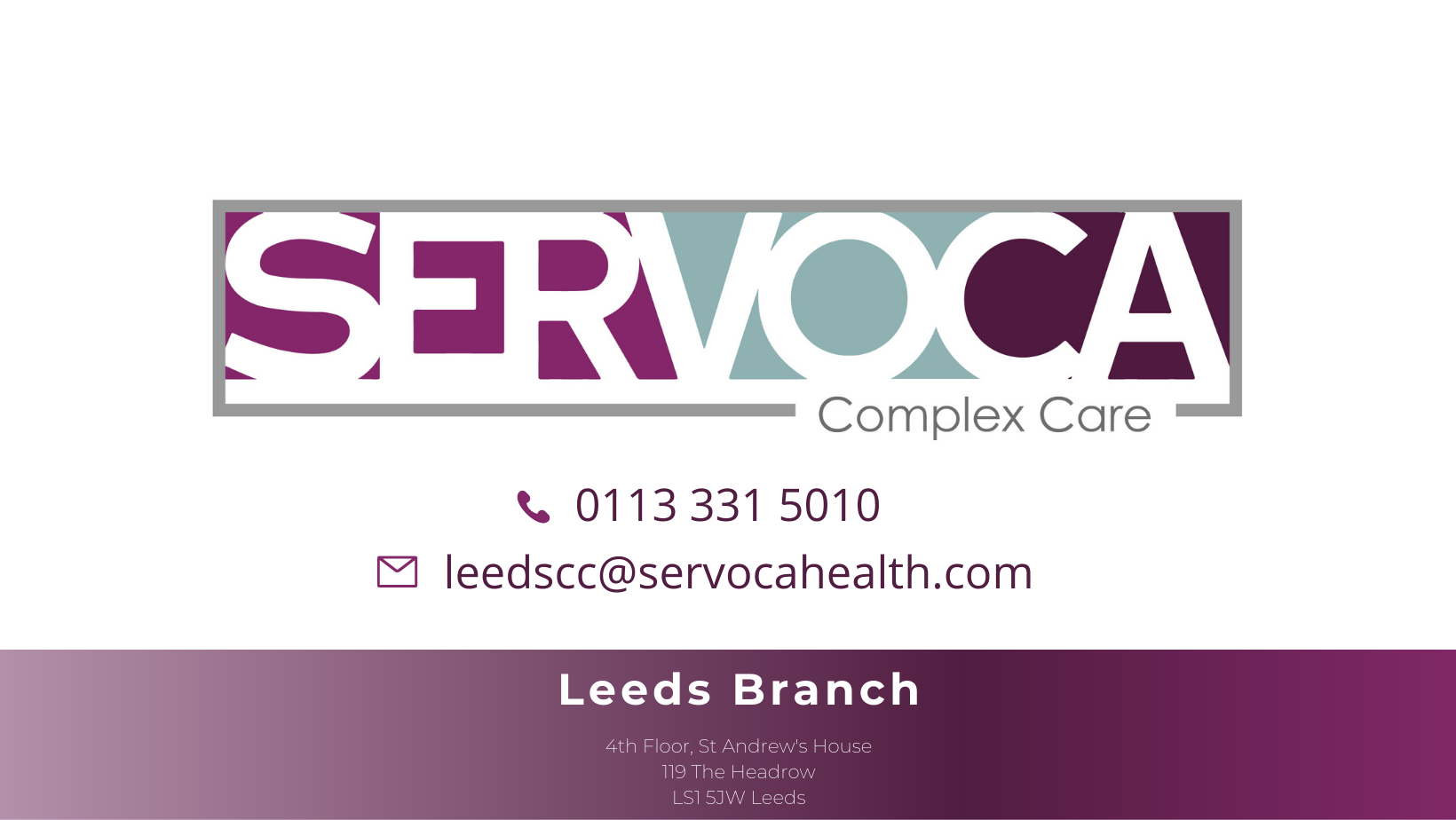 Servoca Complex Care - Leeds | Leeds