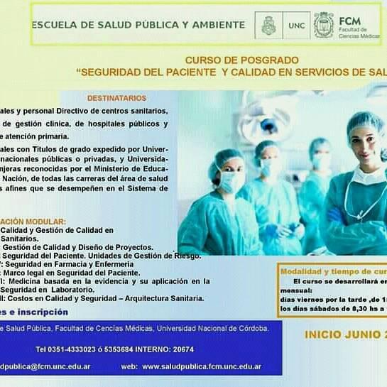 Curso de posgrado de Seguridad del Paciente y Calidad en Sistemas de Salud