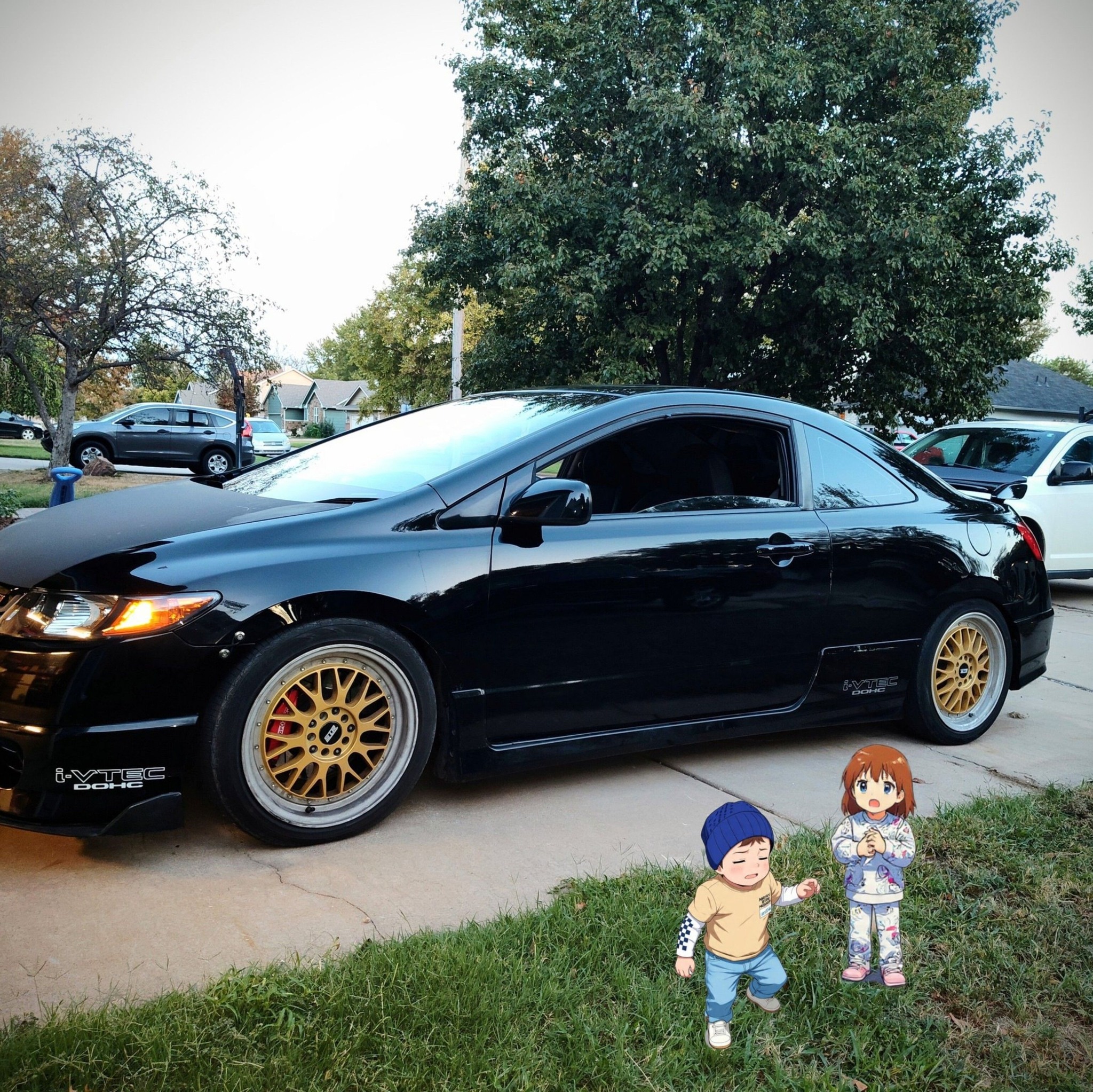 Casually strolling by the RB25 swapped, Silvia front S13, on Work Emitz ...