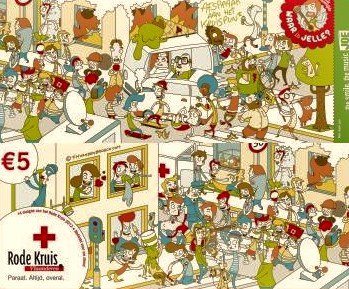 Rode Kruis stickers kopen en vooraan in de wagen op het dashboard leggen