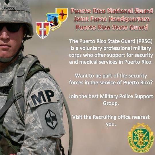 Puerto Rico State Guard Army 101 MP B CO