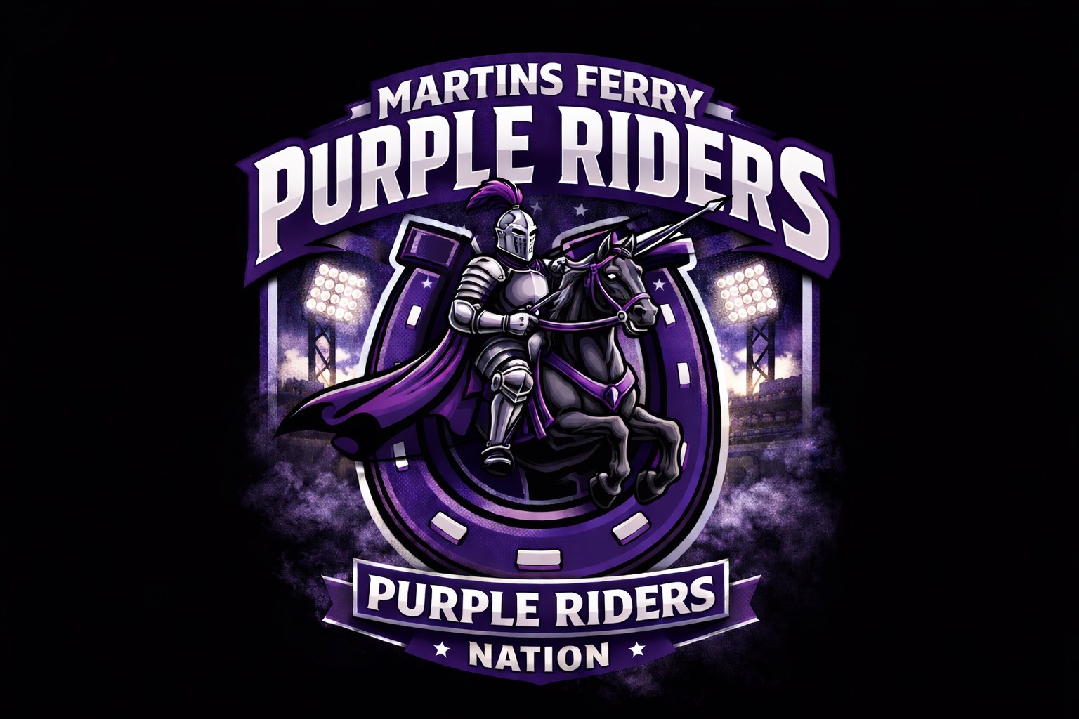 Martins Ferry Purple Riders Cheer Squad