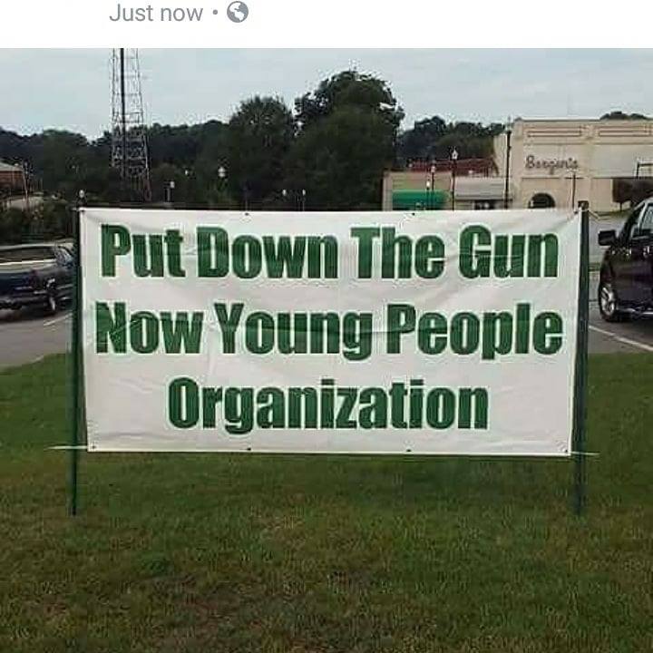 Put Down the Guns Now Young People | Greenville SC