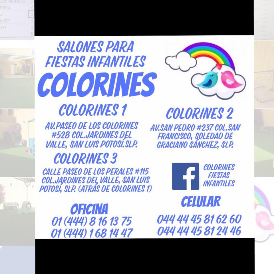 Colorines Fiestas Infantiles 1 y 3 | San Luis Potosí