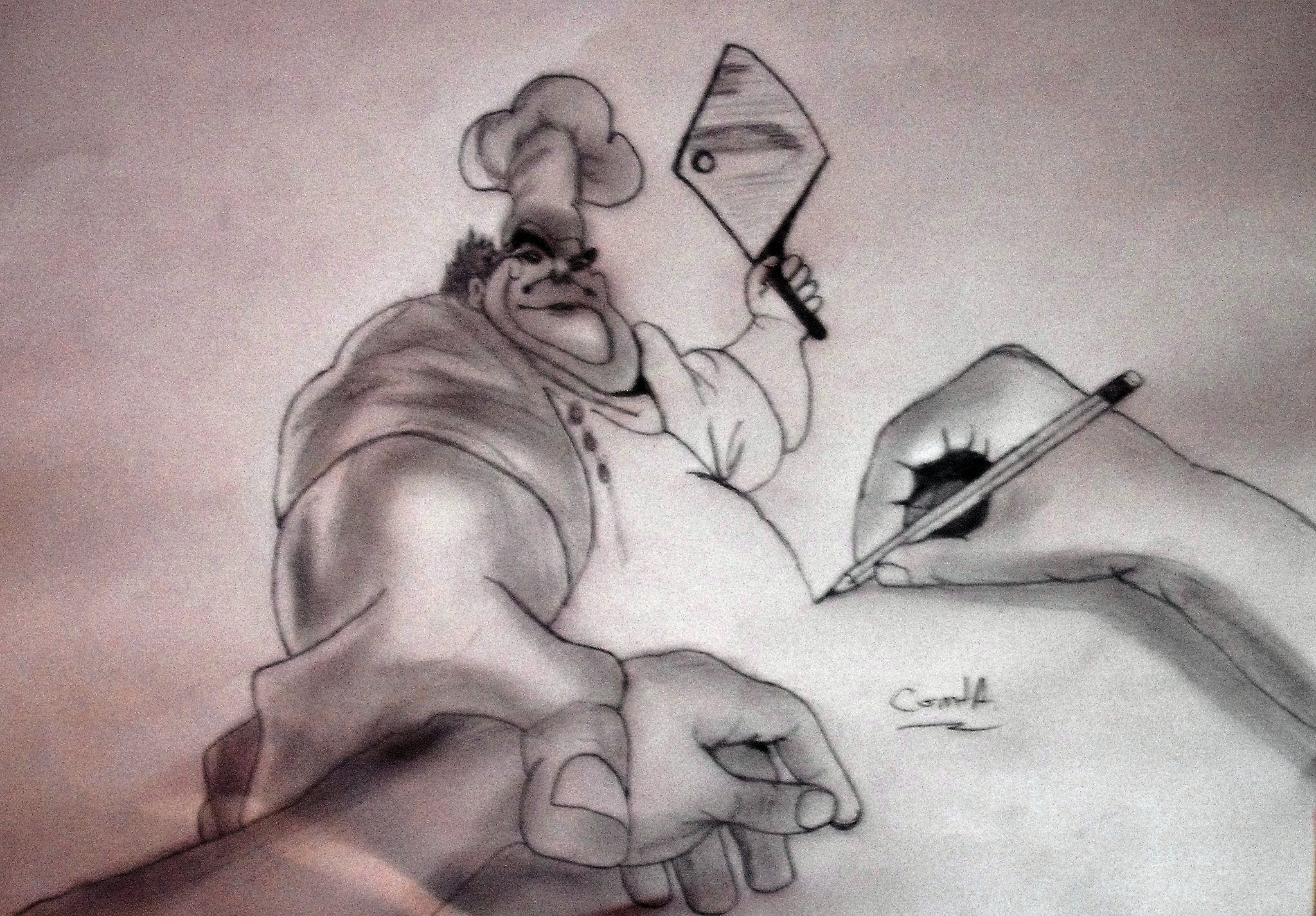 Conta drawing in pencil | Vulcan