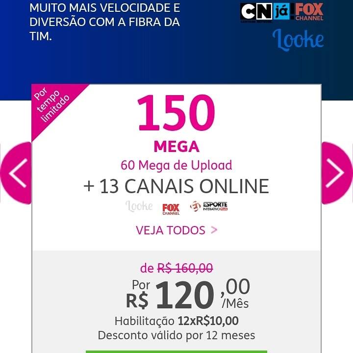Tim Live Internet Fibra Óptica Goiânia e Aparecida