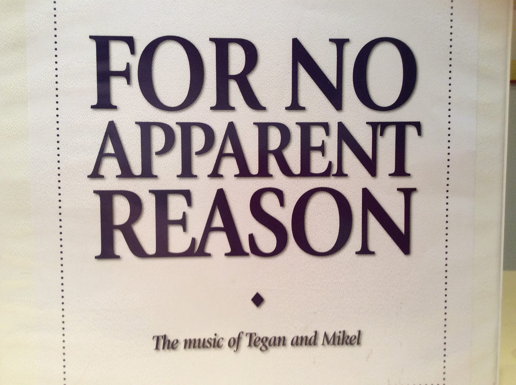 For No Apparent Reason