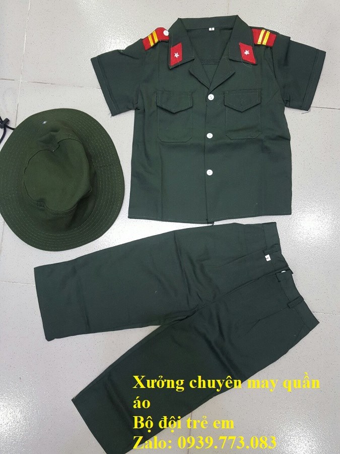 Trang phục bộ đội trẻ em - Trang phục rằn ri cho bé