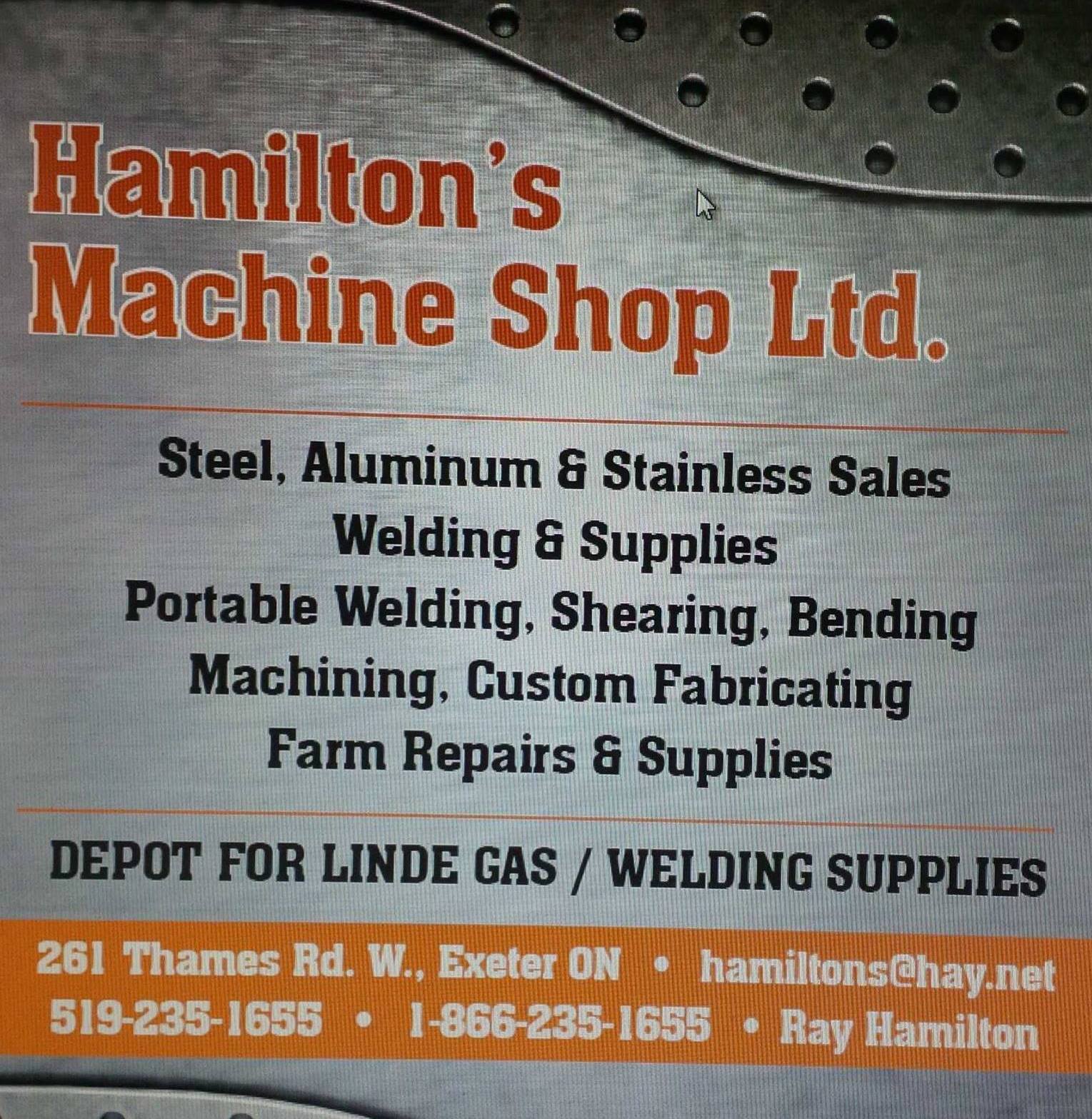 Hamilton's Machine Shop | Exeter ON