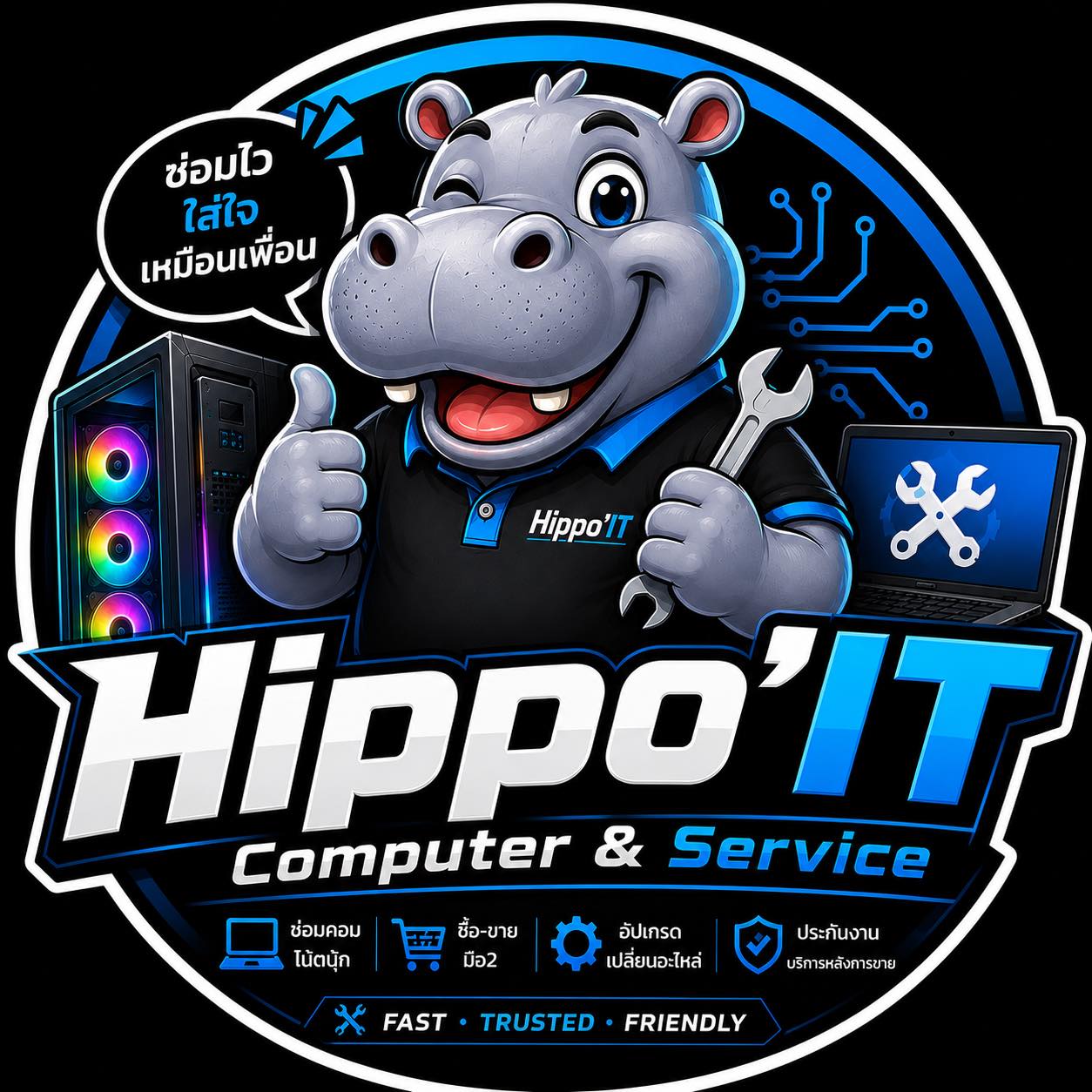 Hippo'IT Computer&Service ซ่อมคอม ลงโปรแกรม ราคาถูก พระราม 3 | Bangkok