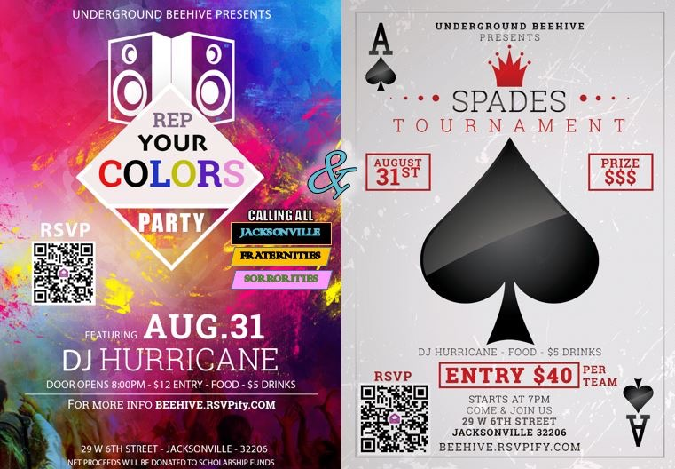 Rep Your Colors Party & Spades Tournament | Jacksonville FL