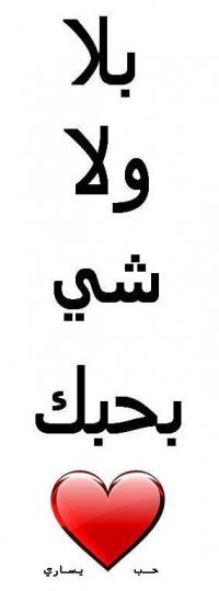 بحبك بلا و لا شي