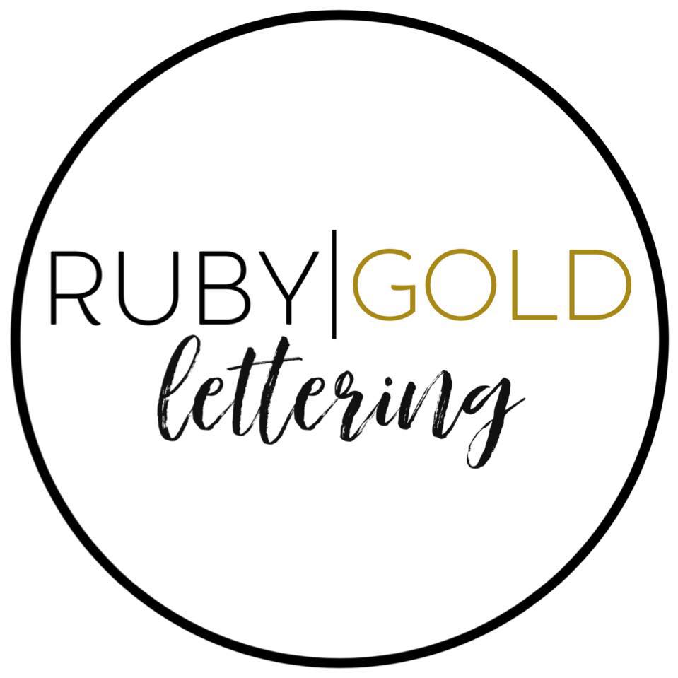 Ruby & Gold Lettering