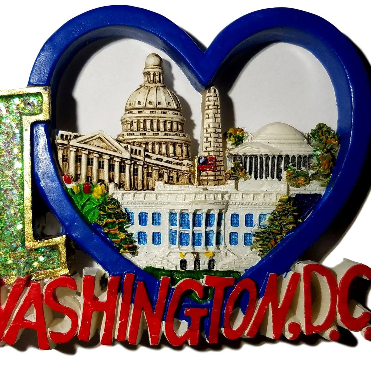 Washington DC USA 3D Refrigerator Magnet Souvenirs Handmade Resin Magnetic Stickers Home Kitchen Decoration,Washington Fridge Magnet Collection Gift
