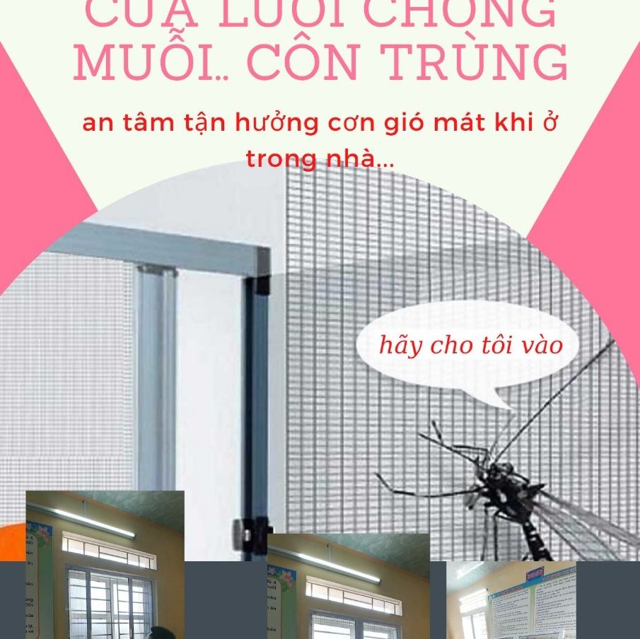 Cửa lưới chống muỗi inox tiến bình