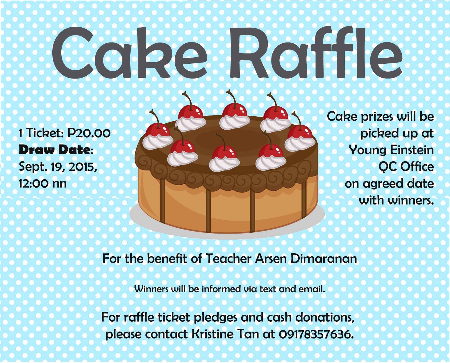 Cake Raffle 2015 For Teacher Arsen Dimaranan