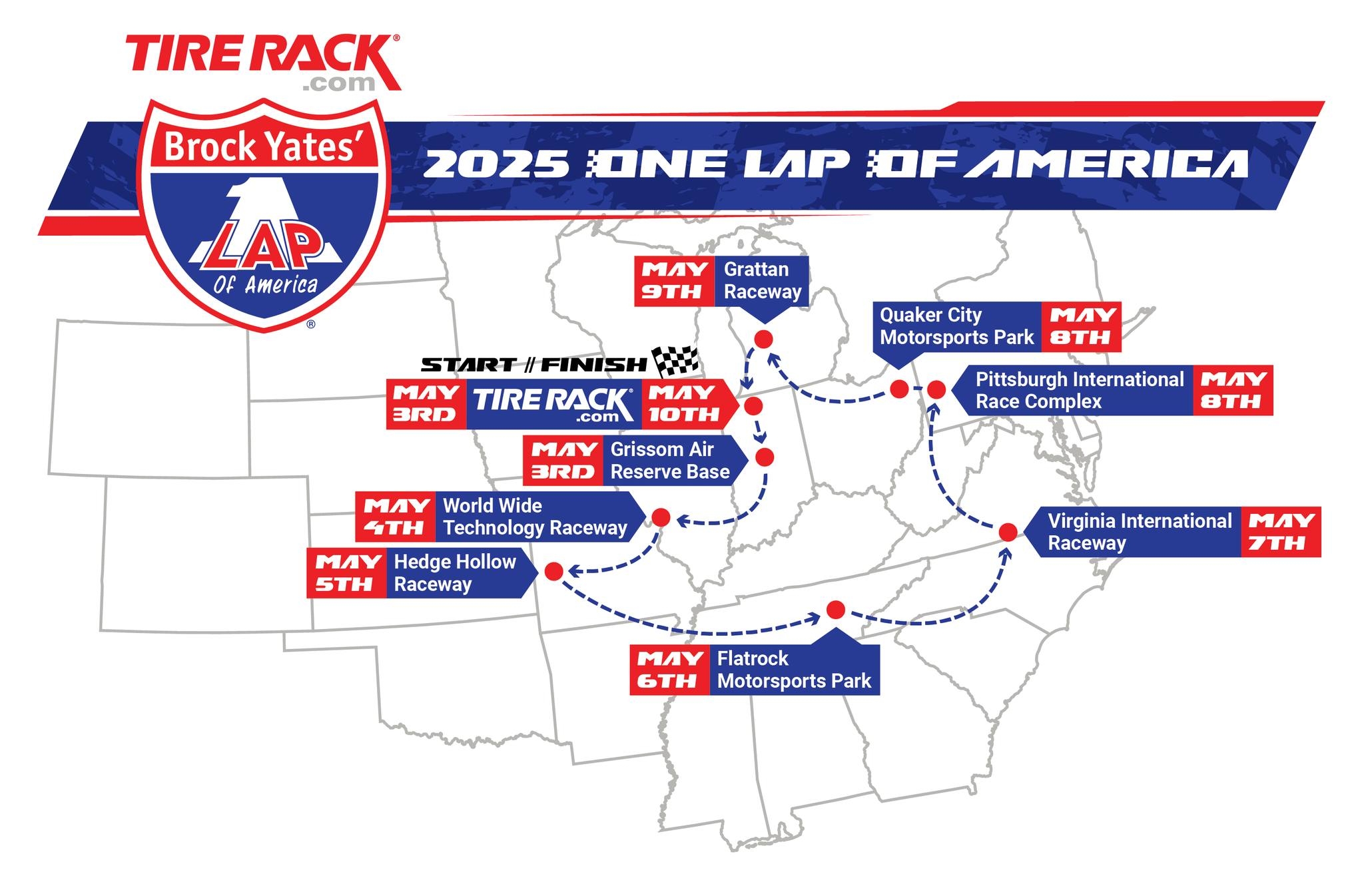 Here is the 2024 route map for... - Jim's One Lap Adventure | Facebook