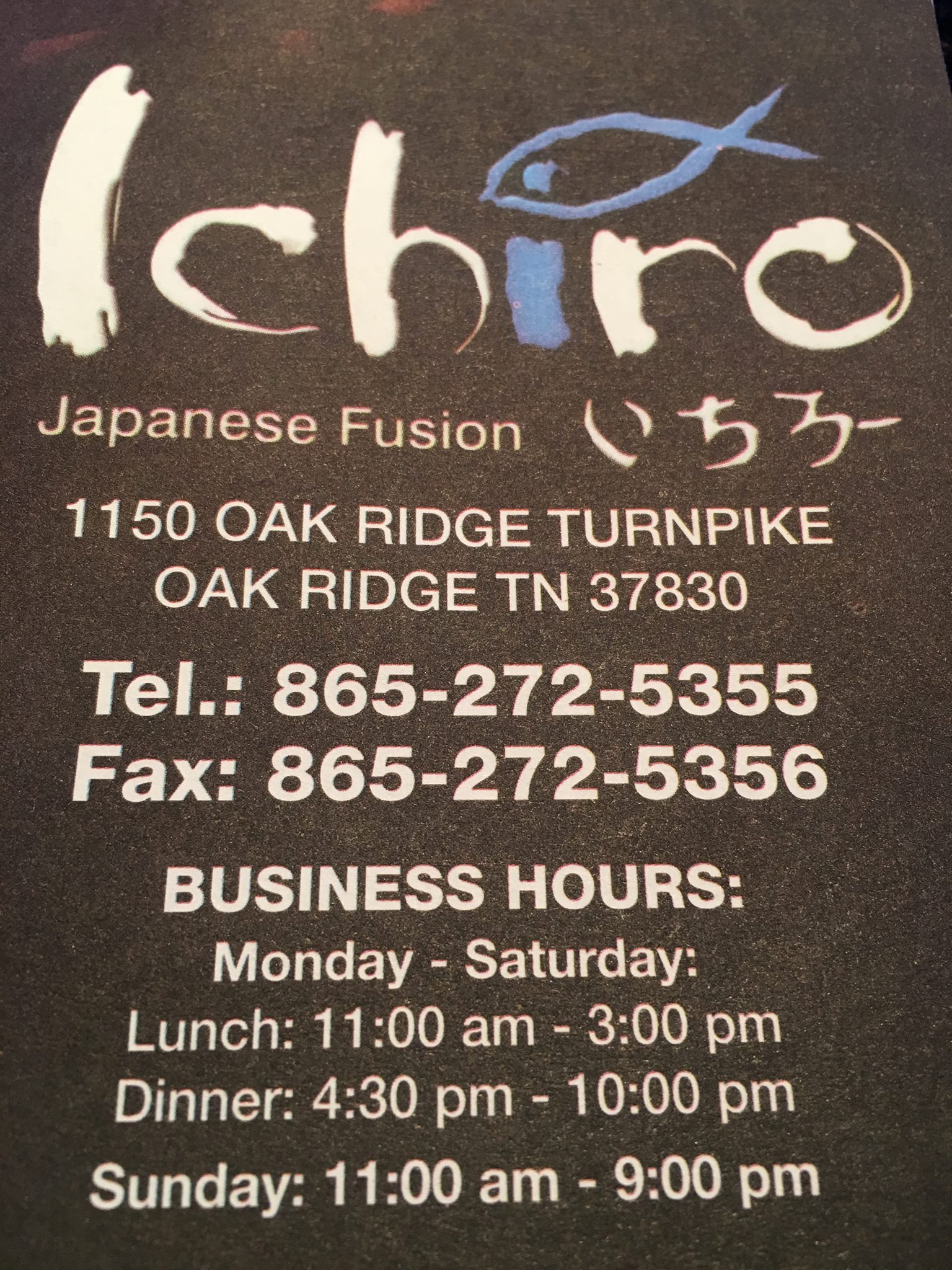 Ichiro Japanese Fusion | Oak Ridge TN